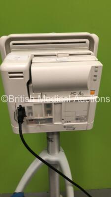 Philips IntelliVue MX450 Patient Monitor on Stand with 1 x Philips M3001A Module Ref 862442 with Press/Temp,NBP,SpO2 and ECG/Resp Options and 1 x M3015A CO2 Microstream Module with Press/Temp Options * Mfd 2017 * (Powers Up) * SN DE35140441 * * Mfd 2015 * - 10