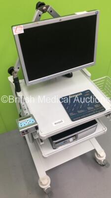 Micromed System on Trolley with Monitor,CPU and Matrix Acquisition System,Headphones and Energy Integrated Stimulator (Hard Drive Removed) - 3