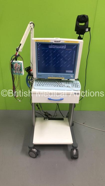 Micromed Trolley with Advantech Monitor,Micromed SAM 25RFO Fc1 Accessory and Camera (Powers Up)