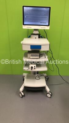 ITD Stack Trolley with Monitor,Sony Camera Control Unit DSP,Footswitch and Cuda LED 50 Light Source Unit (Powers Up) * SN A-007 / 402741 / 70264 *
