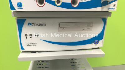 ConMed Stack System with ConMed HD 1080p LED Monitor (Marks on Screen - See Pictures), ConMed IM4000 HD Camera Control Unit, ConMed LS7700 Light Source, ConMed D4000A Arthroscopic Resection System and ConMed High Definition DRSHDm 1080p Patient Informatio - 8