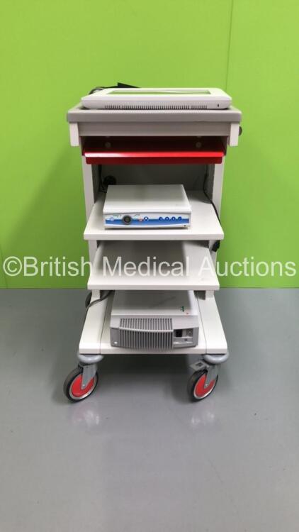 Pentax Stack Trolley with Planar Monitor and Sopro Comeg 167 Camera Control Unit *S/N S167D9429*