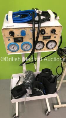 1 x Anetic Aid APT MK3 Tourniquet with Hoses and Cuffs and 1 x Thackray Orthopaedic Tourniquet on Stand with Hoses - 5
