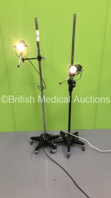 2 x Chiron Patient Examination Lamps on Stand (Both Power Up)