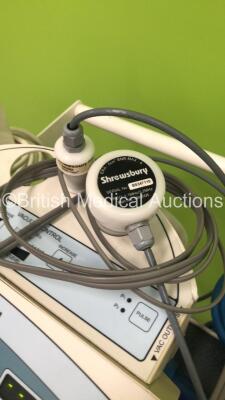 Shrewsbury Combination 3 Therapy Unit with Transducers and Accessories on Stand (Powers Up) - 3