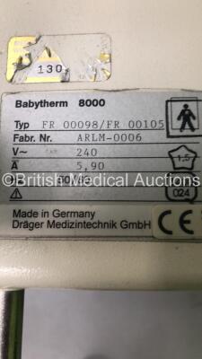 Drager Babytherm 8010 Infant Resuscitaire (Powers Up - Damaged Front Panel - See Pictures) - 5