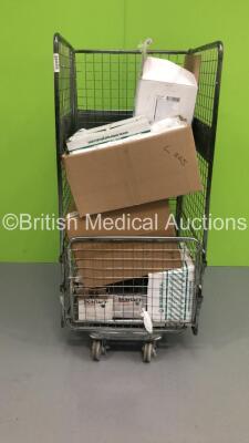 Cage of Mixed Consumables Including ARMA Face Masks, Centurion Pre Filters and Intersurgical Clear Guard 3 Breathing Filter with Luer Port (Cage Not Included - Out of Date)