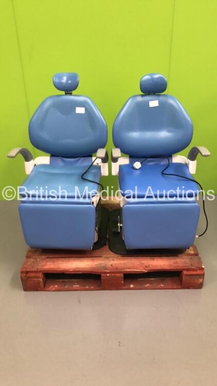2 x Belmont Pro Chair II Dental Chairs (Both Power Up - Both Good Condition) *S/N A16261 / A16262*