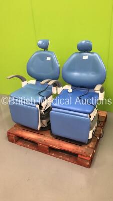 2 x Belmont Pro Chair II Dental Chairs (Both Power Up - Both Good Condition) *S/N A16261 / A16262* - 2