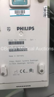 Philips IntelliVue MP50 Patient Monitor on Stand with Philips M3001A Module with NBP, SPO2 and ECG/Resp Options (Powers Up) *S/N 012861 / 012862 / DE34702703* - 7