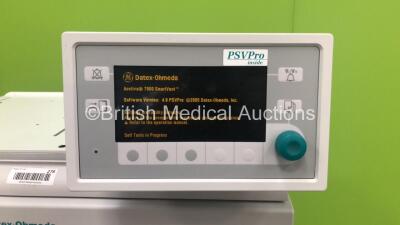 Datex-Ohmeda Aestiva/5 Anaesthesia Machine with Datex-Ohmeda 7900 SmartVent Software Version 4.8 PSVPro, Oxygen Mixer, Bellows, Absorber and Hoses (Powers Up) *S/N AMRN01144* - 2