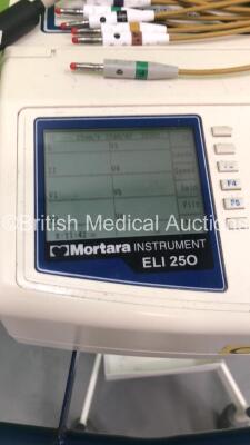 Mortara ELI 250 ECG Machine on Stand with 10 Lead ECG Leads (Powers Up) *S/N 100112619163* - 3