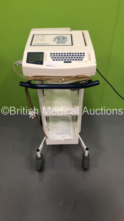 Mortara ELI 250 ECG Machine on Stand with 10 Lead ECG Leads (Powers Up) *S/N 105462282163*