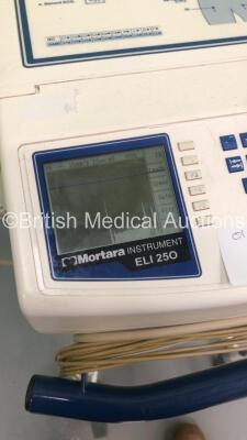 Mortara ELI 250 ECG Machine on Stand with 10 Lead ECG Leads (Powers Up) *S/N 105462282163* - 3