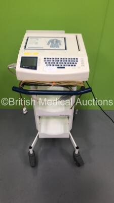 Mortara ELI 250 ECG Machine on Stand with 10 Lead ECG Leads (Powers Up) *S/N 100112620163*