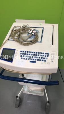 Mortara ELI 250 ECG Machine on Stand with 10 Lead ECG Leads (Powers Up) *S/N 109520032777* - 2