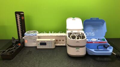 Mixed Lot Including 1 x Accoson Sphygmomanometer, 1 x Philips M8048A Module Rack, 1 x Hemochron Whole Blood Microcoagulation System (Untested Due to No Power Supply) 1 x Fisher & Paykel MR850AWK Respiratory Humidifier (Powers Up) 2 x Philips InnoSpire Del