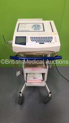 Mortara ELI 250 ECG Machine on Stand with 10 Lead ECG Leads (Powers Up) *S/N 109520032848*