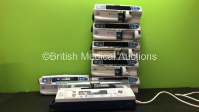 Job Lot of Pumps Including 1 x Carefusion Alaris CC Syringe Pump (Powers Up) 1 x Carefusion IVAC PCAM Syringe Pump (Powers Up with Blank Screen) 5 x Carefusion Alaris GH Syringe Pumps (3 Power Up with Fault, 2 No Power)