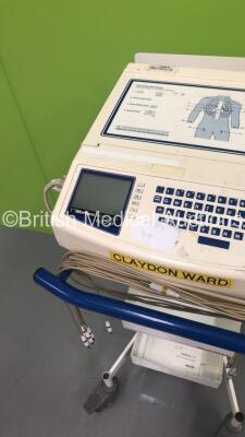 Mortara ELI 250 ECG Machine on Stand with 10 Lead ECG Leads (Draws Power - Blank Screen) *S/N 10739323163* - 3