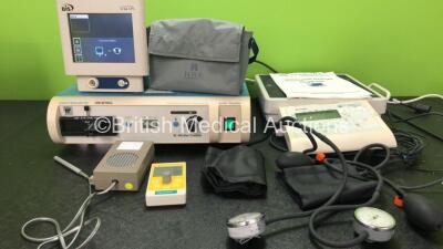 Mixed Lot Including 1 x Dyonics Smith & Nephew Xenon Light Source (Powers Up) 1 x BiS Vista Monitoring System Software Version 3.00 (Powers Up) 1 x Pajunk MultiStim Sensor (Untested Due to Possible Flat Batteries) 1 x Marsden MPMS-250 Weighing Scales (Pow