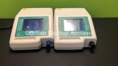 1 x B&D Electromedical Nippy S+ Ventilator Version 1.10 and 1 x B&D Electromedical Nippy ST+ Ventilator Version 1.00 (Both Power Up)