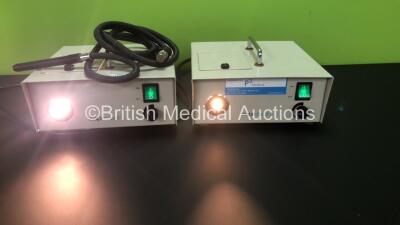 2 x Sapi Med Light Source Units with 1 x Light Source Cable (Both Power Up) * Mfd 2010 *