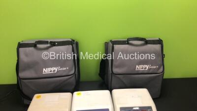 2 x B&D Electromedical Nippy Junior + Ventilators with Carry Bags and 1 x B&D Electromedical Nippy 3+ Ventilator (All Power Up) *GL* - 5