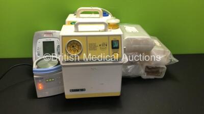 Mixed Lot Including 1 x SAM 12 Suction Unit,1 x Aerosol Medical Suction Unit,5 x Drager Incubator Reservoirs,1 x Fisher and Paykel MR850AEK Humidifier and 1 x Breas VIVO 40 Unit (All Power Up)