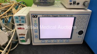 Mixed Lot Including 1 x GE E-PSMP Module Including ECG, SpO2, T1, T2, P1, P2 and NIBP Options, 1 x Ivy Cardiac Monitor (Powers Up with Blank Screen) 1 x HS Ref 5606334 Energy Pack, 1 x Suction Cup, 1 x Covidien RapidVac Smoke Evacuator Unit (Powers Up) 1 - 2