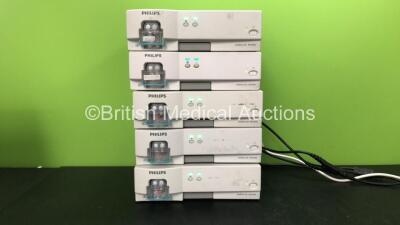 5 x Philips IntelliVue G5 M1019A Gas Modules (All Power Up) *SN ASED-0179, ARXE-0044, ASCM-0041, ASDJ-0016, ASDJ-0007*