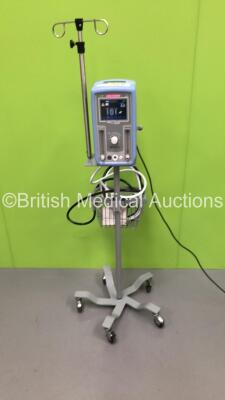 Carefusion Infant Flow SiPAP Part No 675-CFG-004 on Stand with Viasys Infant Flow SiPAP Transducer Interface 677.002 and Hoses (Powers Up) *Mfd 11/2006*