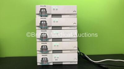 5 x Philips IntelliVue G5 M1019A Gas Modules (All Power Up) *SN ASDJ-0019, ASDH-0122, ASDJ-0009, ASCA-0146, ASEN-0127*