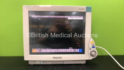 Philips IntelliVue MP70 Neonatal Ref M8007A Patient Monitor Software Revision G.01.80 with 1 x Philips M3001A Module Including ECG, SpO2, NBP, Temp and Press Options (Powers Up) *Mfd 07-2010* *SN DE907W4127, DE843A0459*