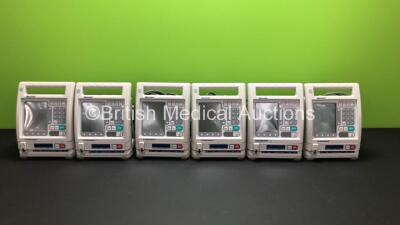 6 x Baxter Colleague Infusion Pumps *22041161DL - 21050569DB - 21050572DB - 21050608DB - 21050613DB - 21050498DB*