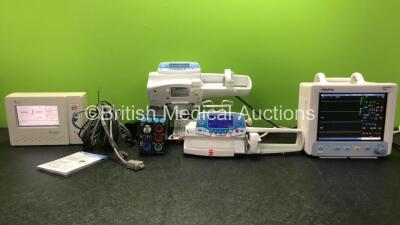 Mixed Lot Including 1 x Suntech Tango + Blood Pressure Monitor with 1 x AC Power Supply (Powers Up) 1 x Datex Ohmeda M-NESTPR Module Including ECG, NIBP, T1, T2, P1, P2 and SpO2 Options, 2 x Fresenius Kabi Injectomat MC Pumps (Both Power Up) 1 x Mindray D