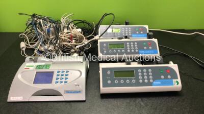 Mixed Lot Including 3 x Graseby 3500 Anesthesia Pumps (All Power Up) 1 x Vitalograph Model 6000 Spirometer with 1 x AC Power Supply (Powers Up) Various Patient Monitoring Cables