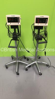 2 x Welch Allyn 52000 Series Vital Signs Monitors on Stand (Both Power Up) *S/N 200301661*