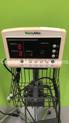 2 x Welch Allyn 52000 Series Vital Signs Monitors on Stand (Both Power Up) *S/N 200301661* - 2