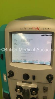 2 x Gambro Prismaflex Dialysis Machines Software Versions 7.10 - Running Hours 2853 and 1250 with Barkey Autocontrol Units (Both Power Up) - 13