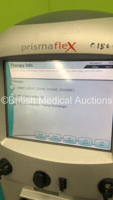 2 x Gambro Prismaflex Dialysis Machines Software Versions 7.10 - Running Hours 2853 and 1250 with Barkey Autocontrol Units (Both Power Up) - 17