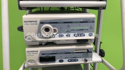 Olympus TC-C2 Compact Trolley with Sony Trinitron Monitor, Olympus Visera CLV-S40 Light Source, Olympus Visera OTV-S7 Digital Processor, Sony DVO-1000MD DVD Recorder and Sony UP-21MD Colour Video Printer (Powers Up) *S/N 2102313 / 7302327 / 7455497* - 3