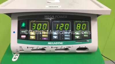 Megadyne Mega Power Electrosurgical / Diathermy Unit Ref 1000 on Stand with Footswitch (Powers Up) *S/N 171300001* - 2