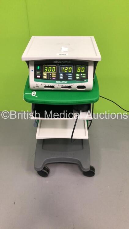 Megadyne Mega Power Electrosurgical / Diathermy Unit Ref 1000 on Stand with Footswitch (Powers Up) *S/N 171404001*