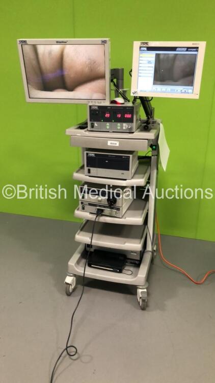 Karl Storz Stack System with Storz HD WideView Monitor, Storz 200903 31 Touch Screen Monitor, Storz 264305 20 SCB Electronic Endoflator, Storz 200961 20 AIDA Control Unit, Storz 2016340 20 Xenon Nova 300 Light Source, Storz 222010 20 SCB Image 1 Hub Camer