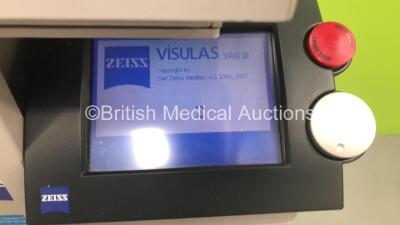 Zeiss VisuLas YAG III Laser Version 2.1.4 on Motorized Table with Footswitch and 3 x Glasses (Powers Up with 1 Key Included) - 11