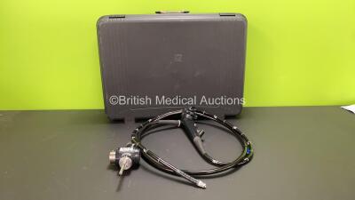 Olympus TJF-260V Video Duodenoscope in Case - Engineer's Report : Optical System - No Fault Found, Angulation - Not Reaching Specification, To Be Adjusted, Insertion Tube, Light Transmission - No Fault Found, Channels - No Fault Found, Leak Check - No Fau