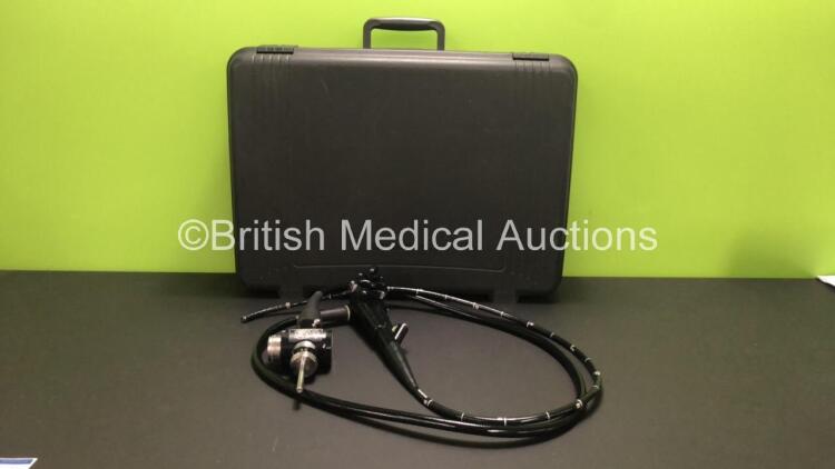 Olympus GIF-XQ240 Video Gastroscope in Case - Engineer's Report : Optical System - No Fault Found, Angulation - No Fault Found, Insertion Tube - Kinked, Light Transmission - No Fault Found, Channels - No Fault Found, Leak Check - Leak Present *2134125*