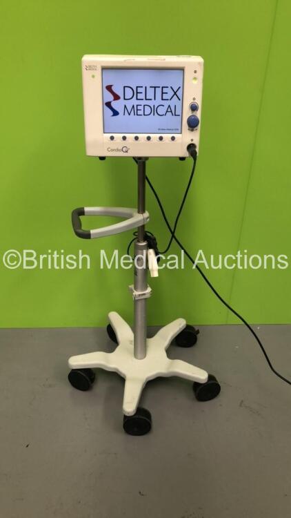 Deltex Medical Cardio Q ODM Patient Monitor on Stand with Attachment (Powers Up - HDD REMOVED) *S/N 9051-30613*