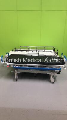 1 x Seers Medical Hydraulic Patient Examination Couch with Mattress, 1 x Stryker Transport Trolley and 1 x Huntleigh Lifeguard Patient Trolley (All Hydraulics Tested Working)